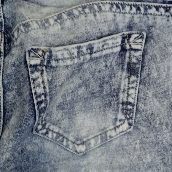 Wallflower Blue White Washed Jeans Size 7 - Picture 8 of 11